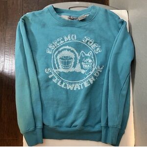 80’s vintage  unisex ESKIMO JOES turquoise sweatshirt sz S. Old School label